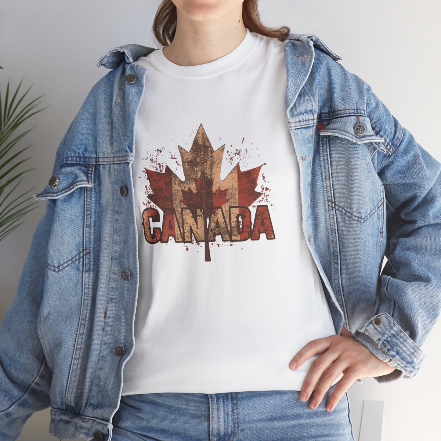 Rustic Canadian Maple Leaf T-Shirt — Grunge Canada Tee