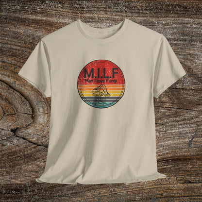Funny Retro Grunge Mushroom T-Shirt — "M.I.L.F. Man I Love Fungi"