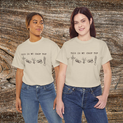 This Is My Crop Top Vegetable Rustic T-Shirt — Funny Farm Veggie Tee
