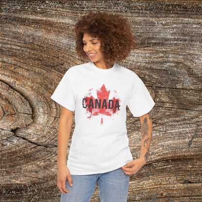Grunge Canada T-Shirt — Distressed Maple Leaf Tee