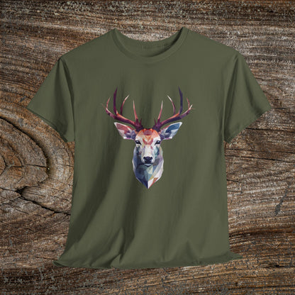 Geometric Abstract Deer T-Shirt — Modern Minimalist Deer Tee