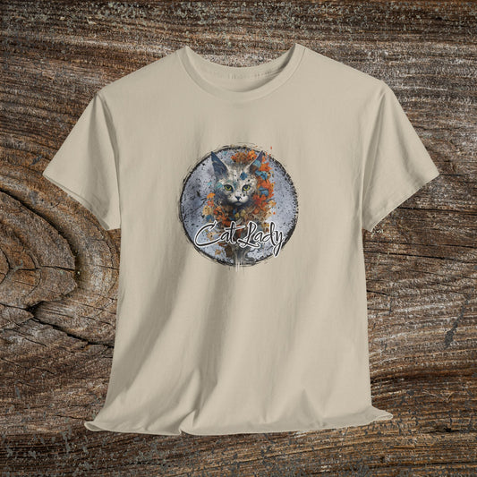 Vintage 'Cat Lady' T-Shirt — Retro Feline Graphic Tee