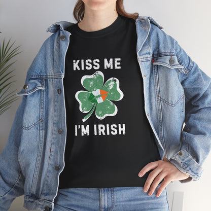Kiss Me I'm Irish Shamrock Tee | St. Patrick's Day Clover Shirt