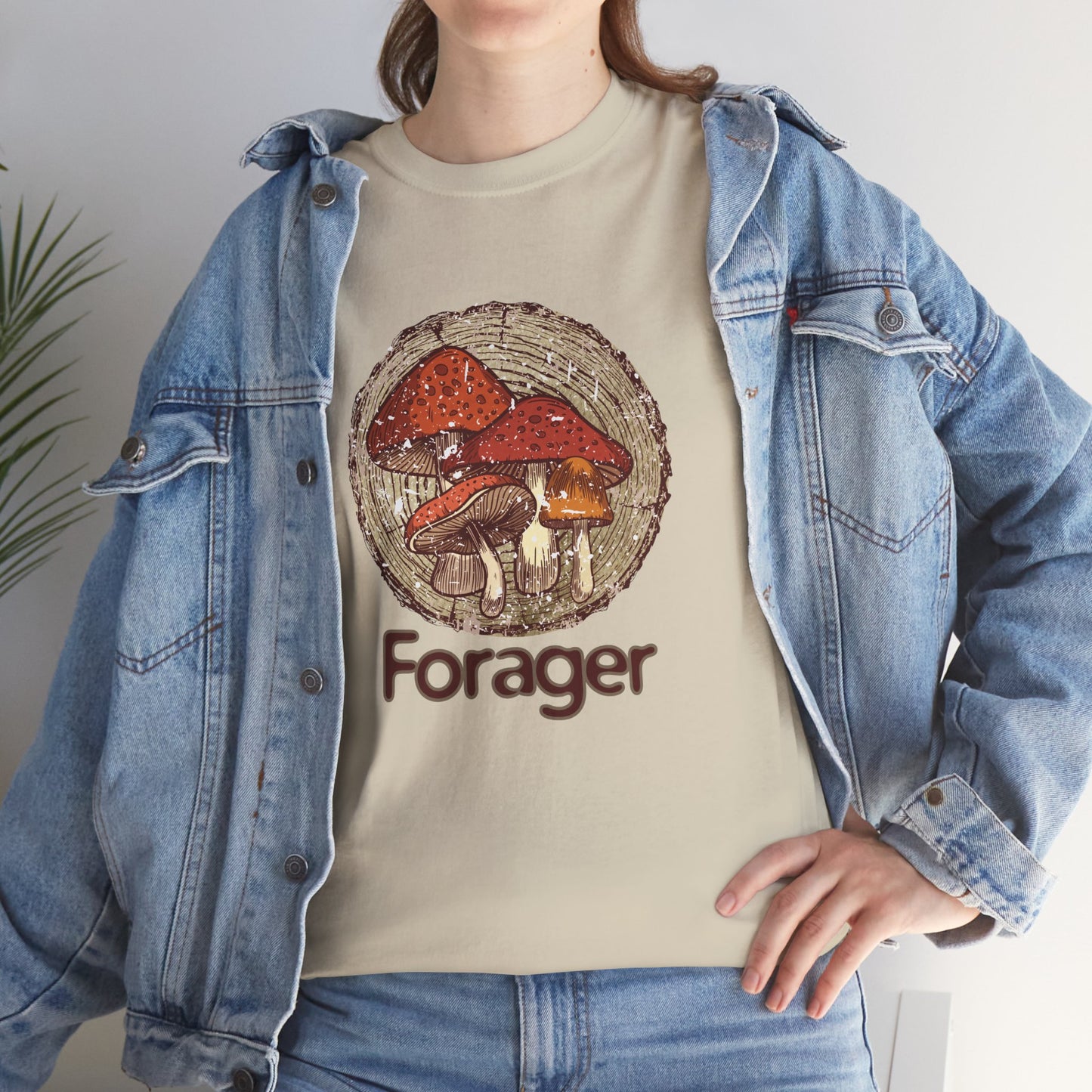 Foraging Mushroom Tee — Retro Grunge Forager Gift