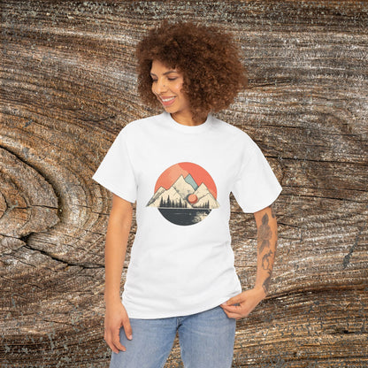 Vintage Retro Mountain TShirt - Trendy Cute Mountain Landscape Shirt