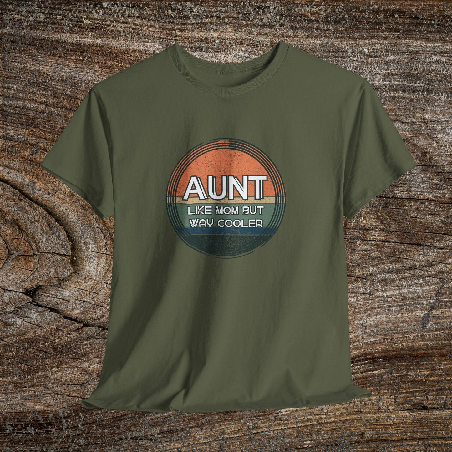 Retro 'Aunt Like a Mom But Cooler' Tee — Cool Aunt Graphic T-Shirt