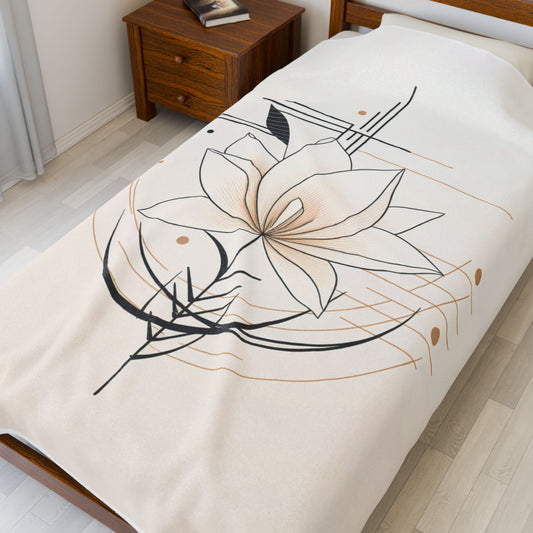 Vintage Flower Blanket — Retro Boho Throw