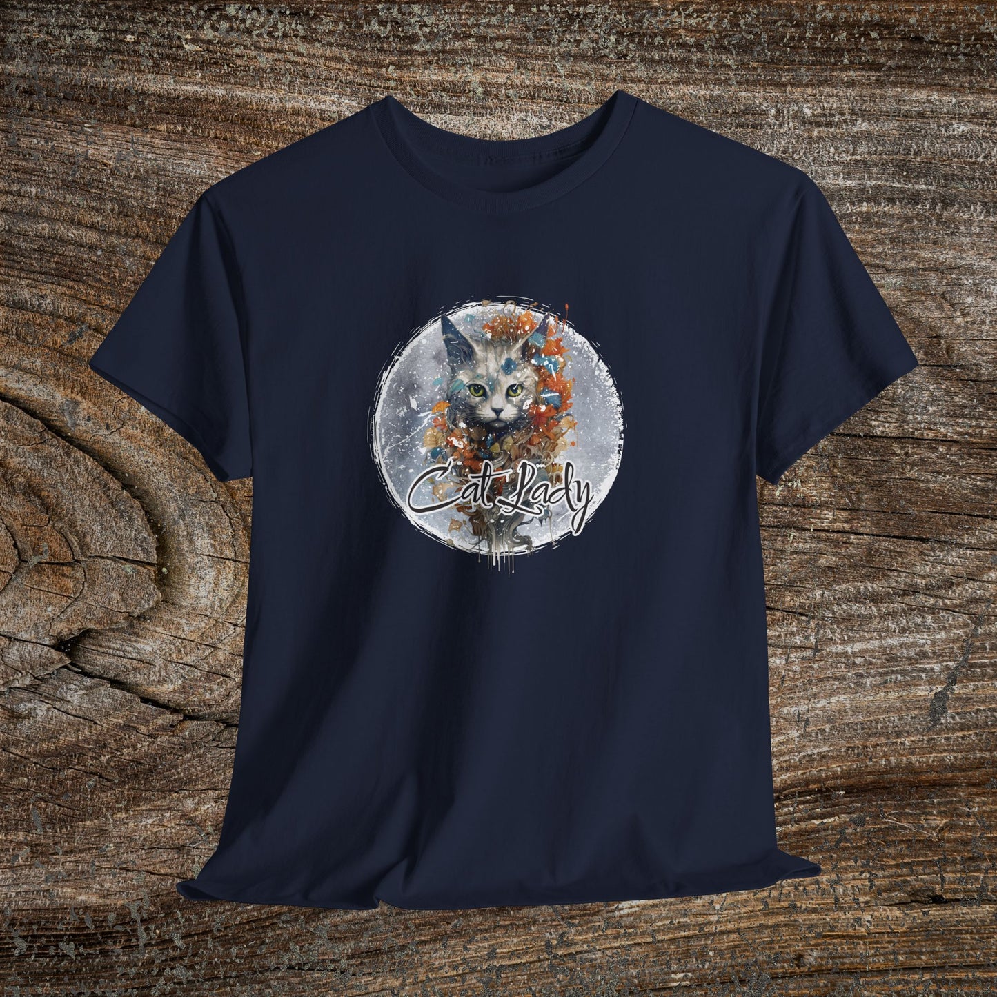 Vintage 'Cat Lady' T-Shirt — Retro Feline Graphic Tee