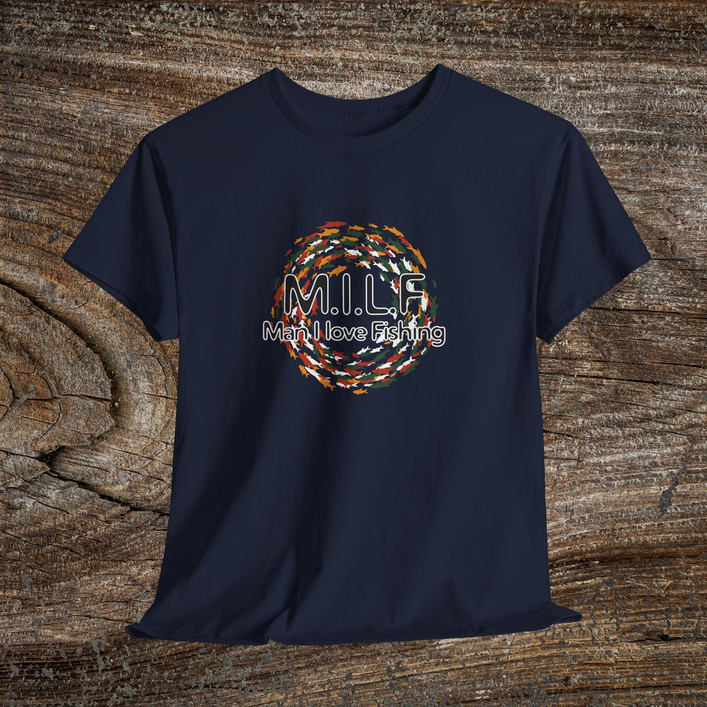 Funny Retro 'M.I.L.F. — Man I Love Fishing' T-Shirt