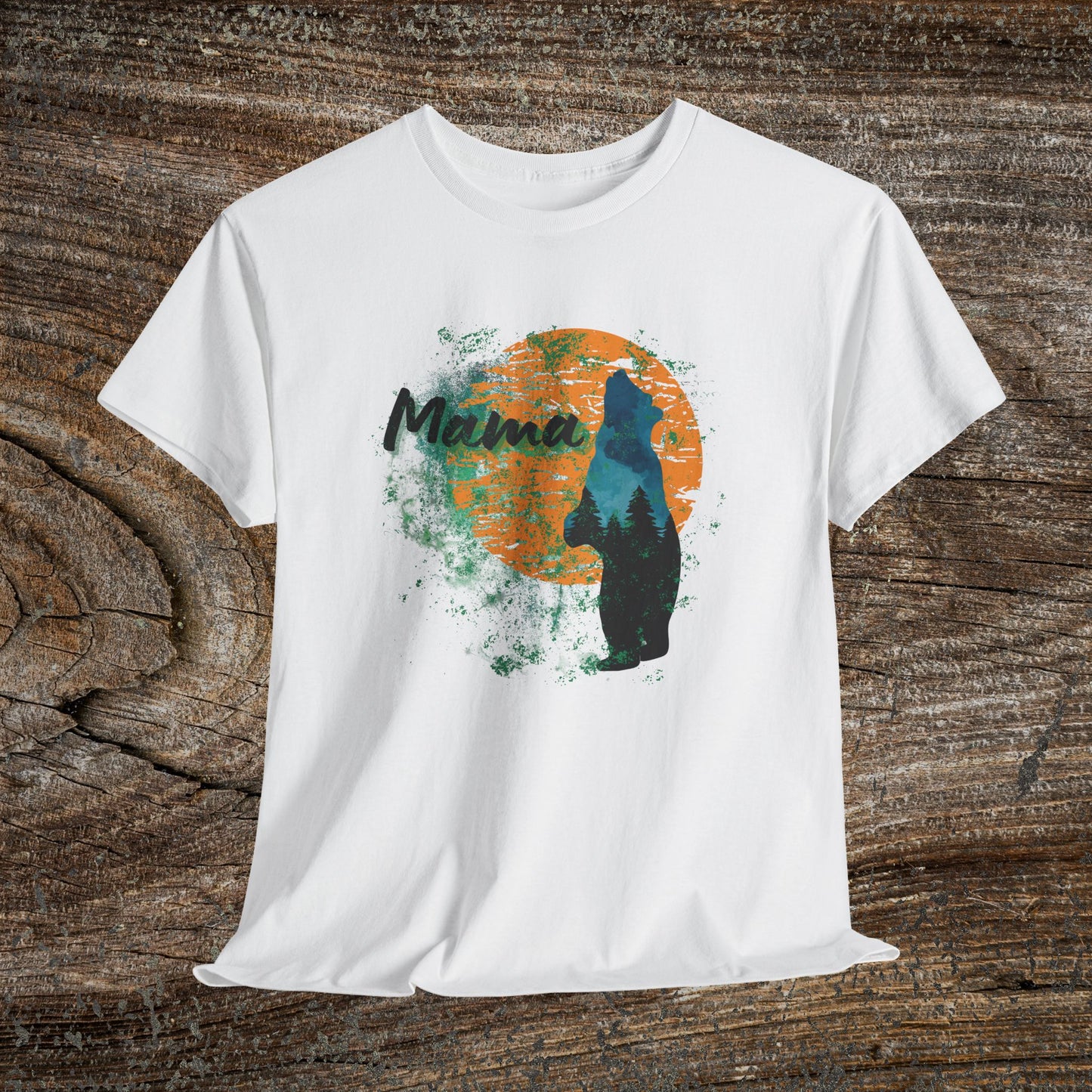 Rustic Mama Bear T-Shirt — Cozy Woodland Mom Tee for Mother's Day & Gifts