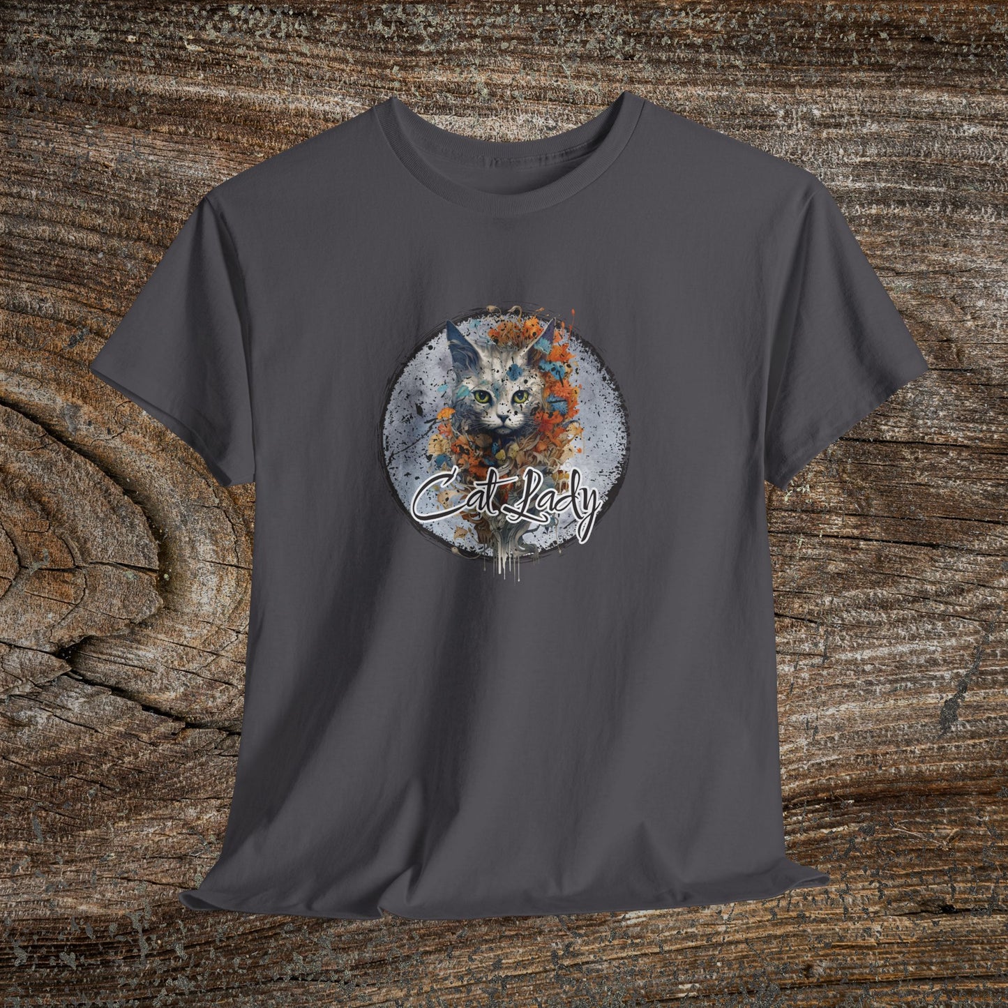 Vintage 'Cat Lady' T-Shirt — Retro Feline Graphic Tee