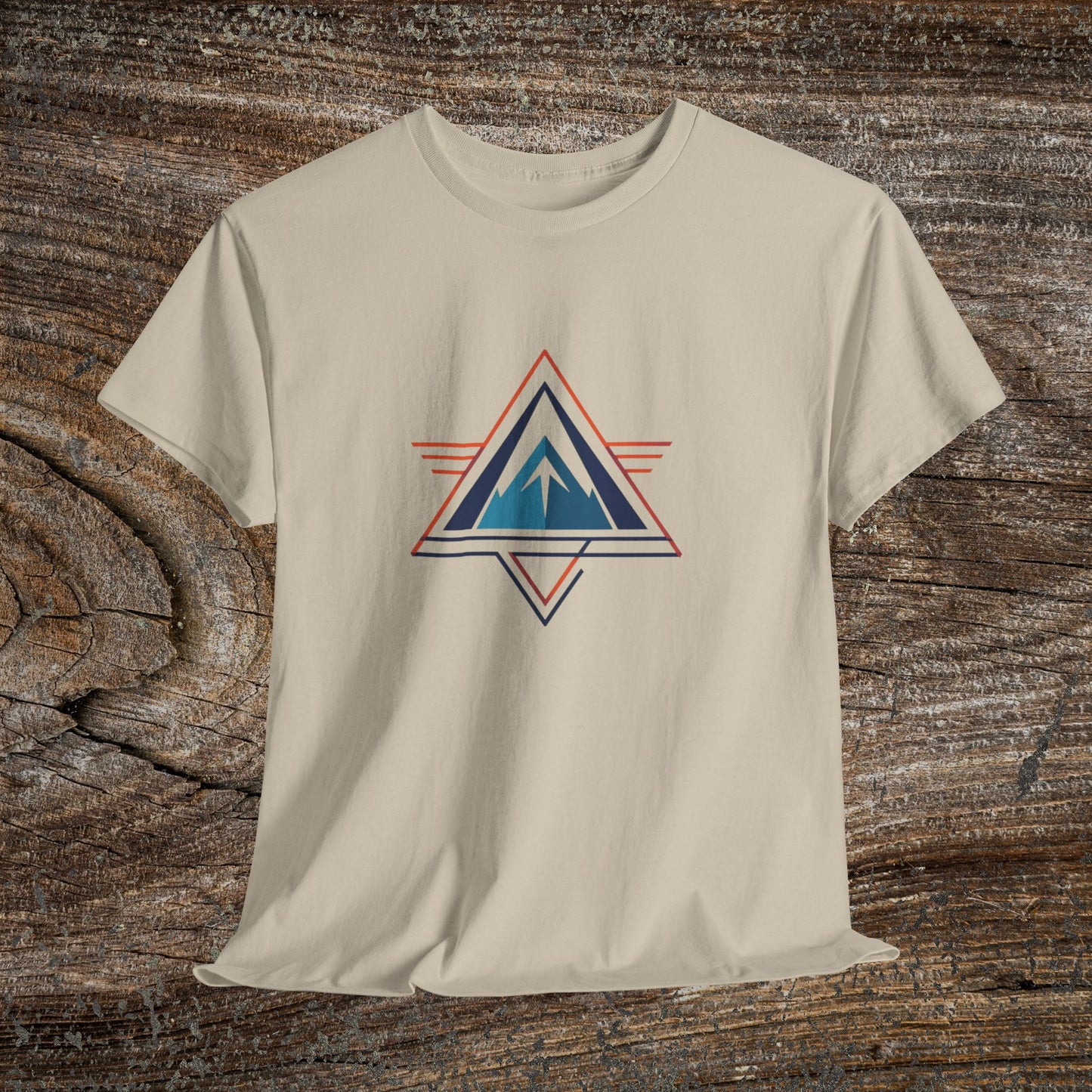 Retro Abstract Mountain TShirt - Trendy Mountain Landscape Shirt