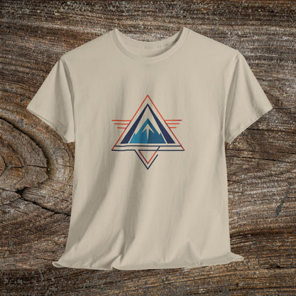 Retro Abstract Mountain TShirt - Trendy Mountain Landscape Shirt
