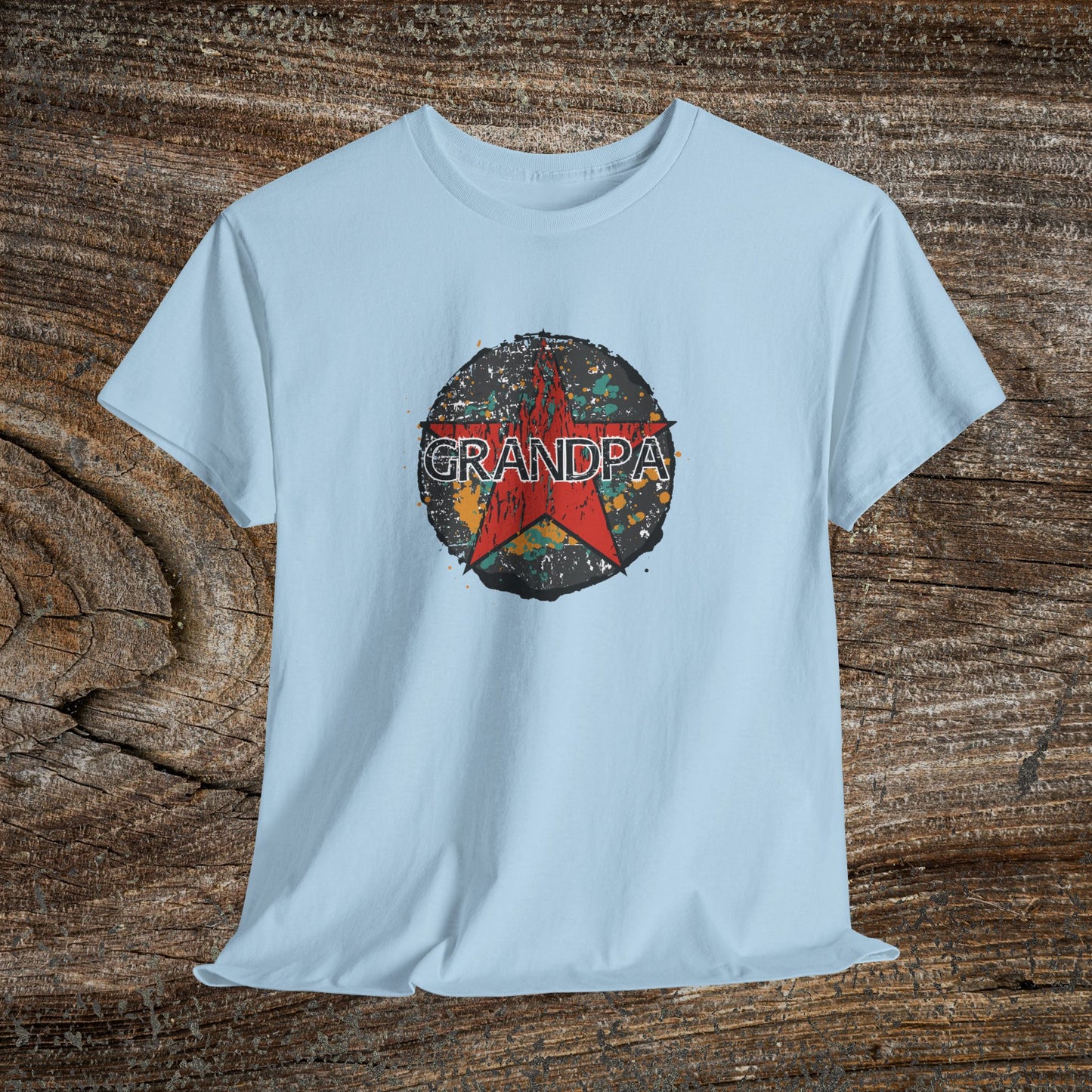 Grunge Grandpa Star T-Shirt — Retro Father's Day Gift