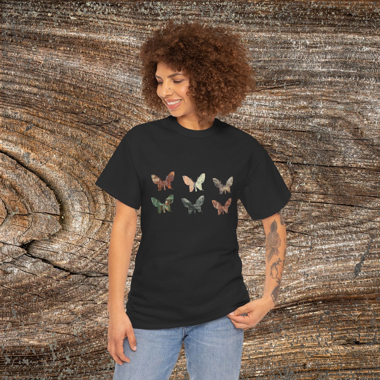 Rustic Butterfly T-Shirt — Nature Lover Gift