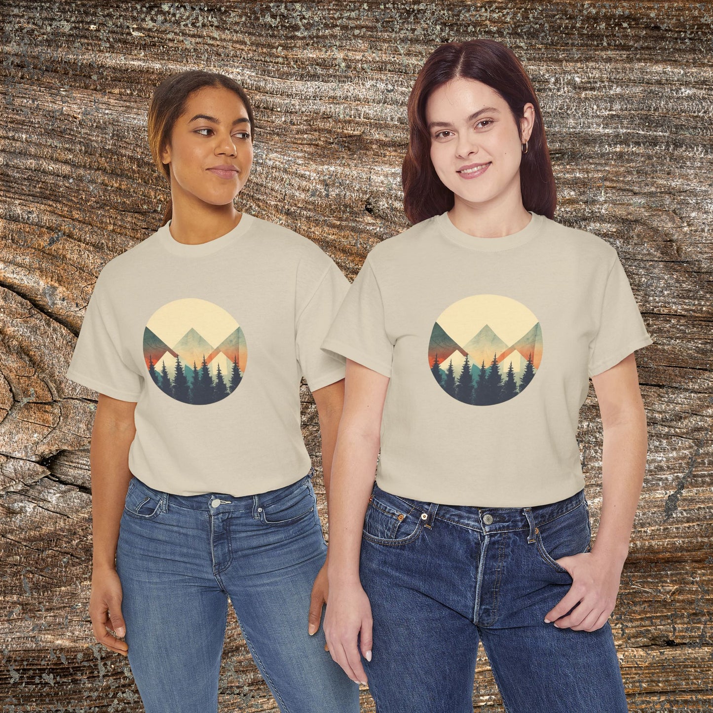 Vintage Mountain Landscape TShirt - Nature Lover Gift