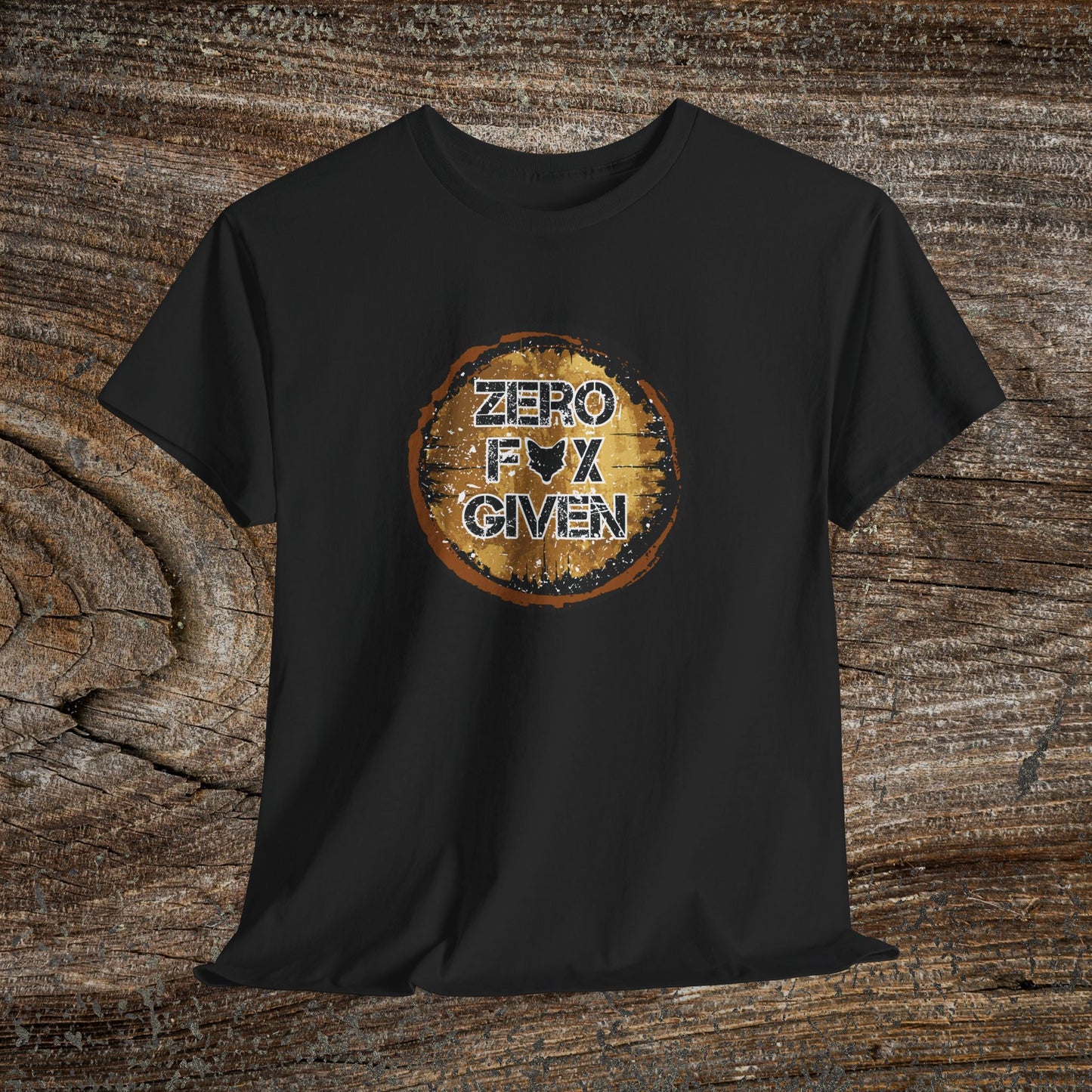 Grunge Fox Quote TShirt -  "Zero Fox Given" - Nature Lover Gift