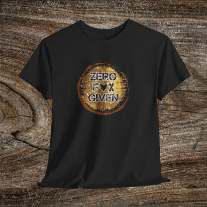 Grunge Fox Quote TShirt -  "Zero Fox Given" - Nature Lover Gift