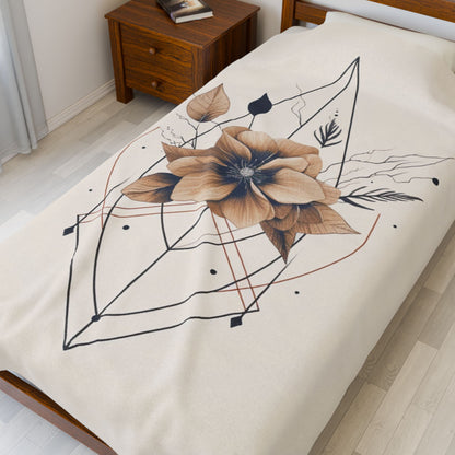 Vintage Flower Blanket — Retro Boho Throw