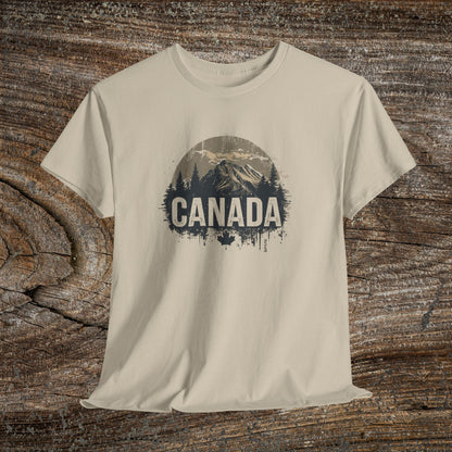 Rustic Canadian Landscape T-Shirt — Distressed Canada Tee