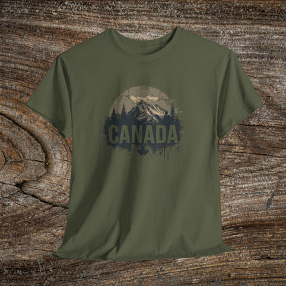 Rustic Canadian Landscape T-Shirt — Distressed Canada Tee