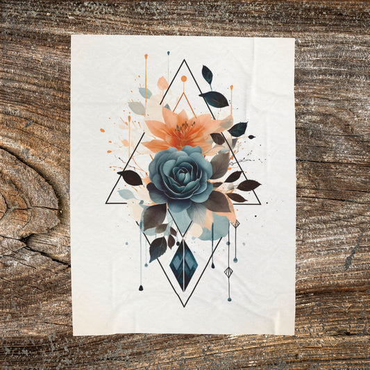 Vintage Flower Blanket — Cozy Retro Boho Throw