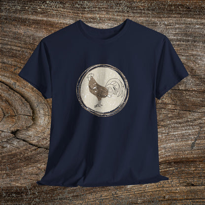 Boho Retro Chicken T-Shirt — Vintage Farmhouse Chicken Tee