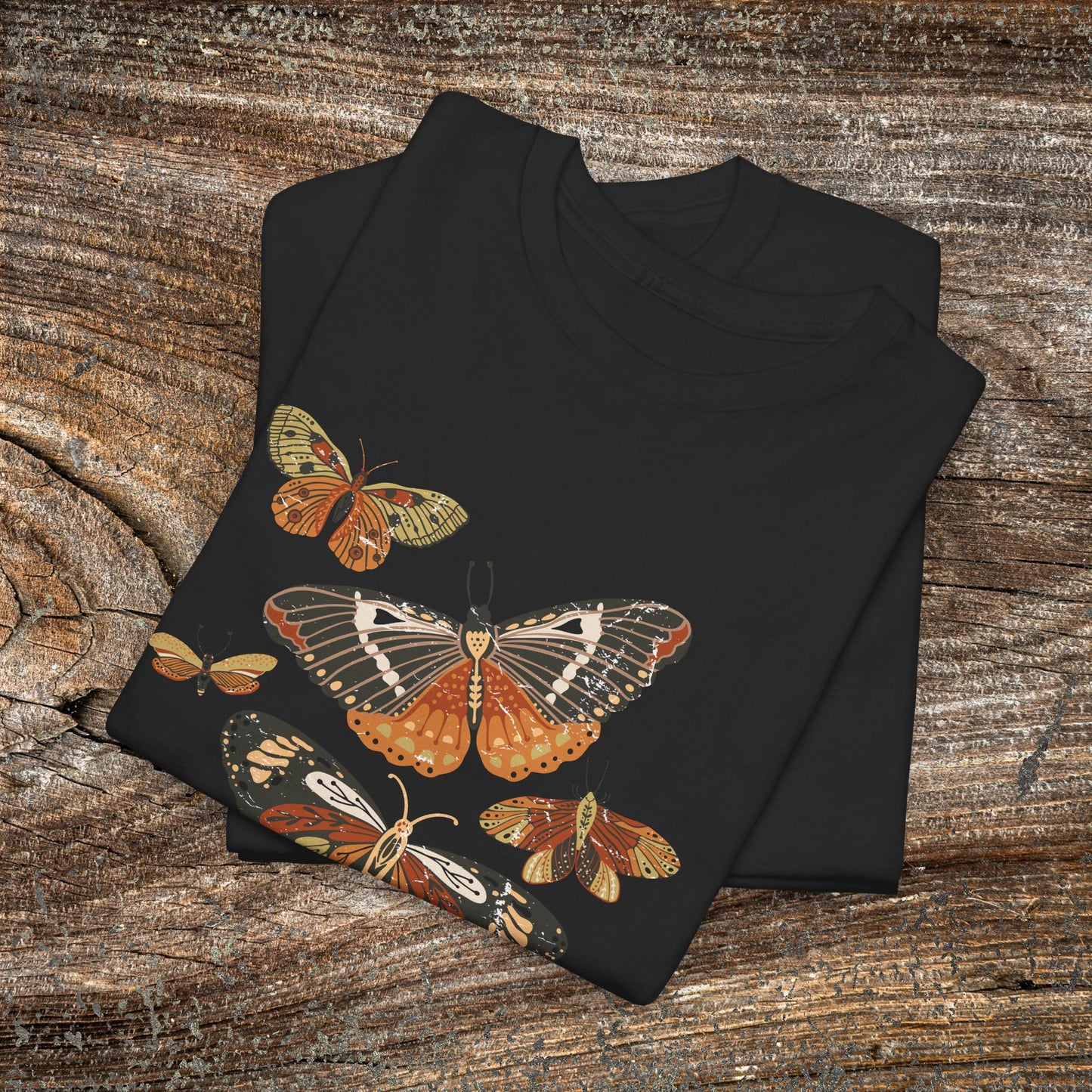 Rustic Butterfly T-Shirt — Nature Lover Gift