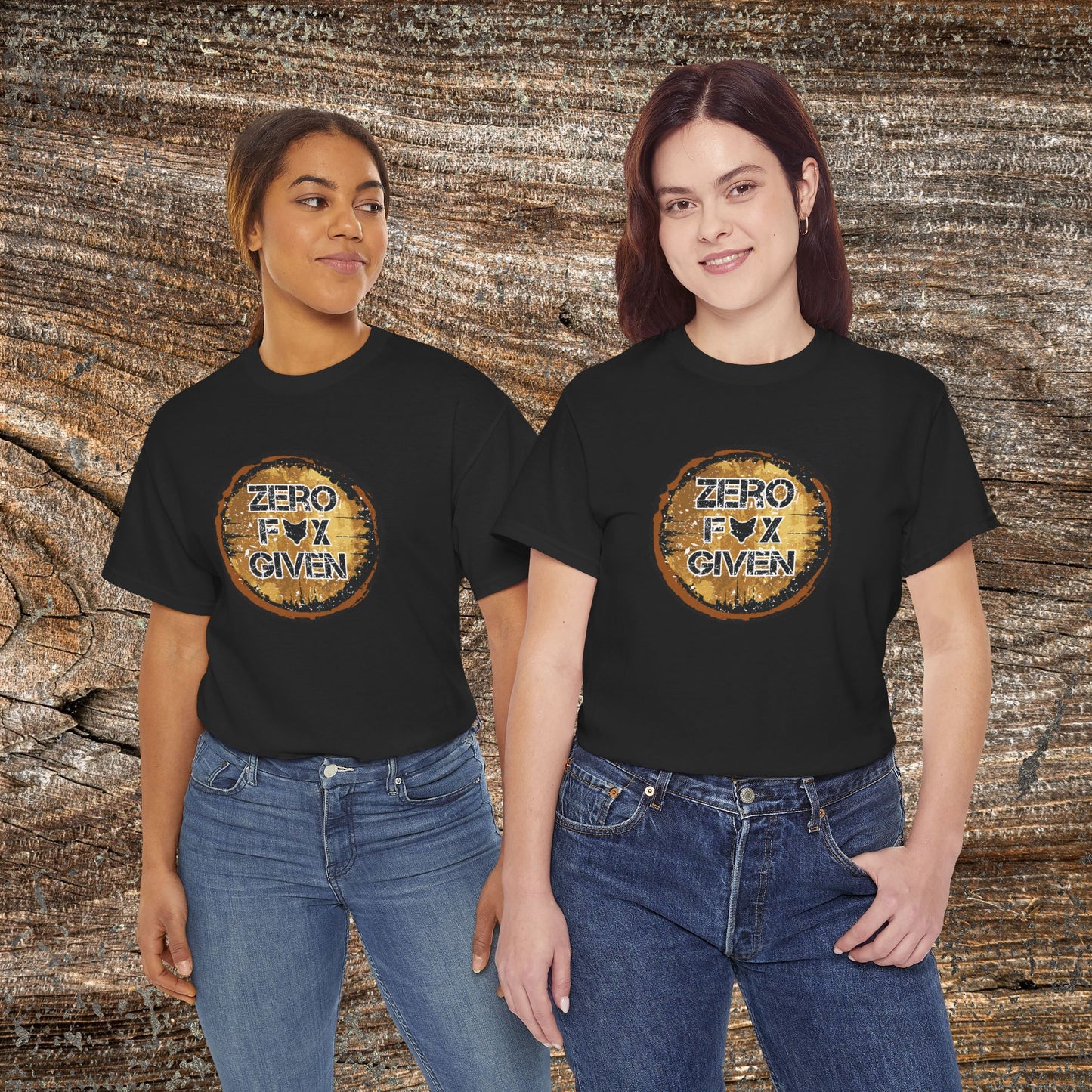 Grunge Fox Quote TShirt -  "Zero Fox Given" - Nature Lover Gift