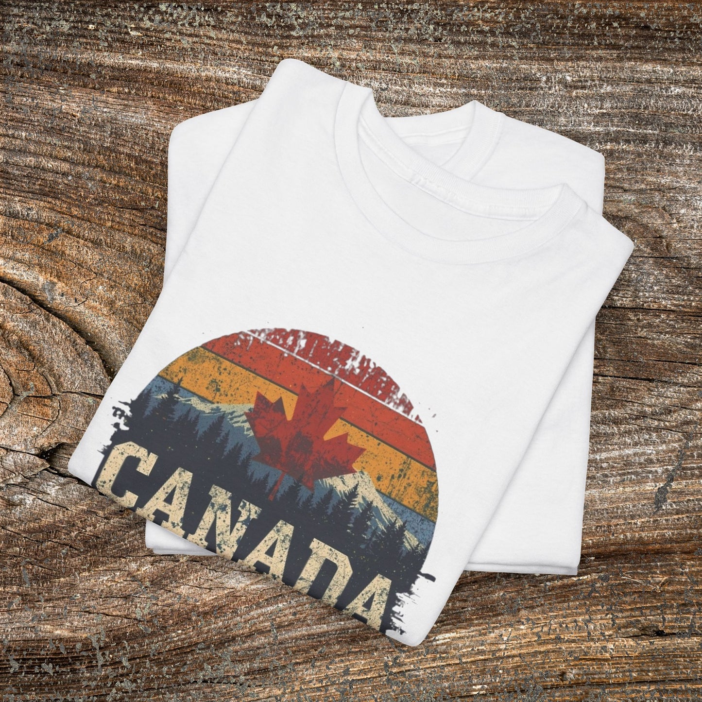 Rustic Canadian Maple Leaf T-Shirt — Distressed Canada Tee