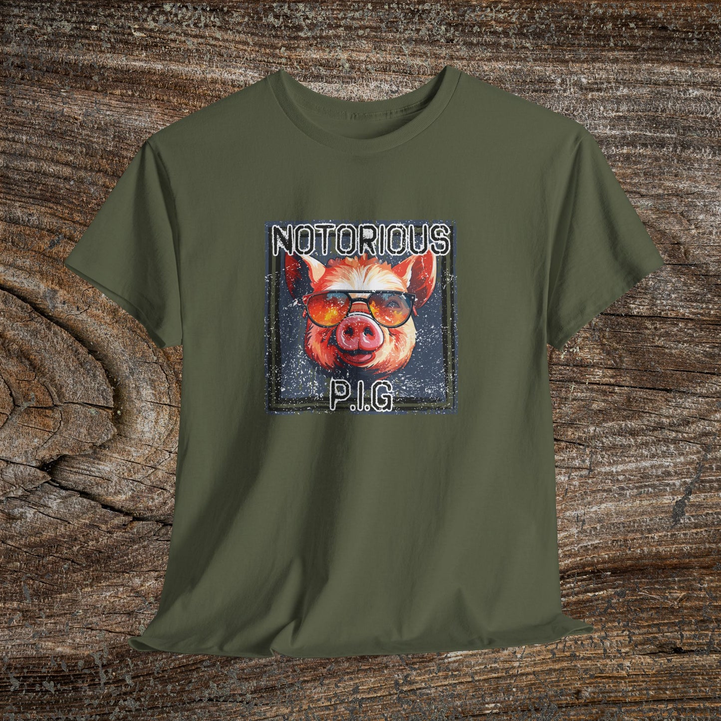 Notorious P.I.G Funny Grunge Pig T-Shirt