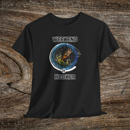 Retro 'Weekend Hooker' Fishing T-Shirt — Funny Grunge Angler Gift