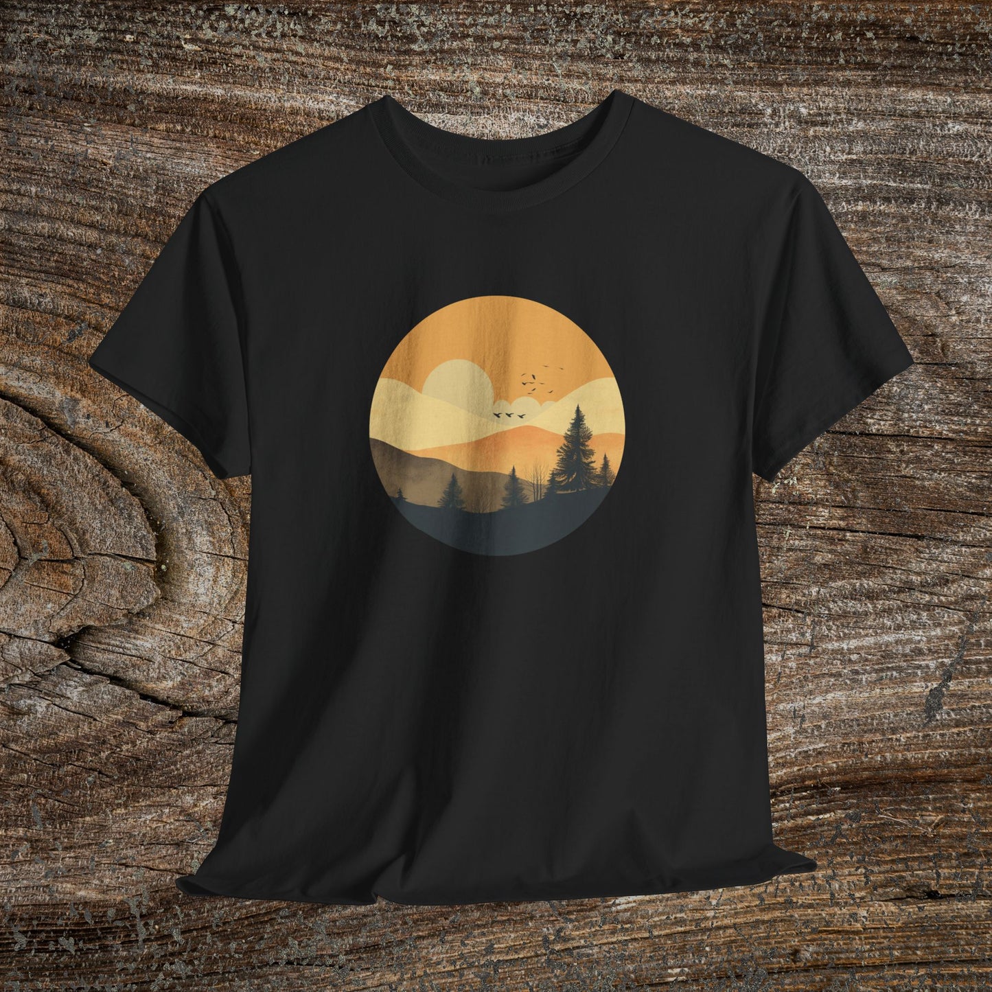 Rustic Mountain Landscape TShirt - Nature Lover Gift