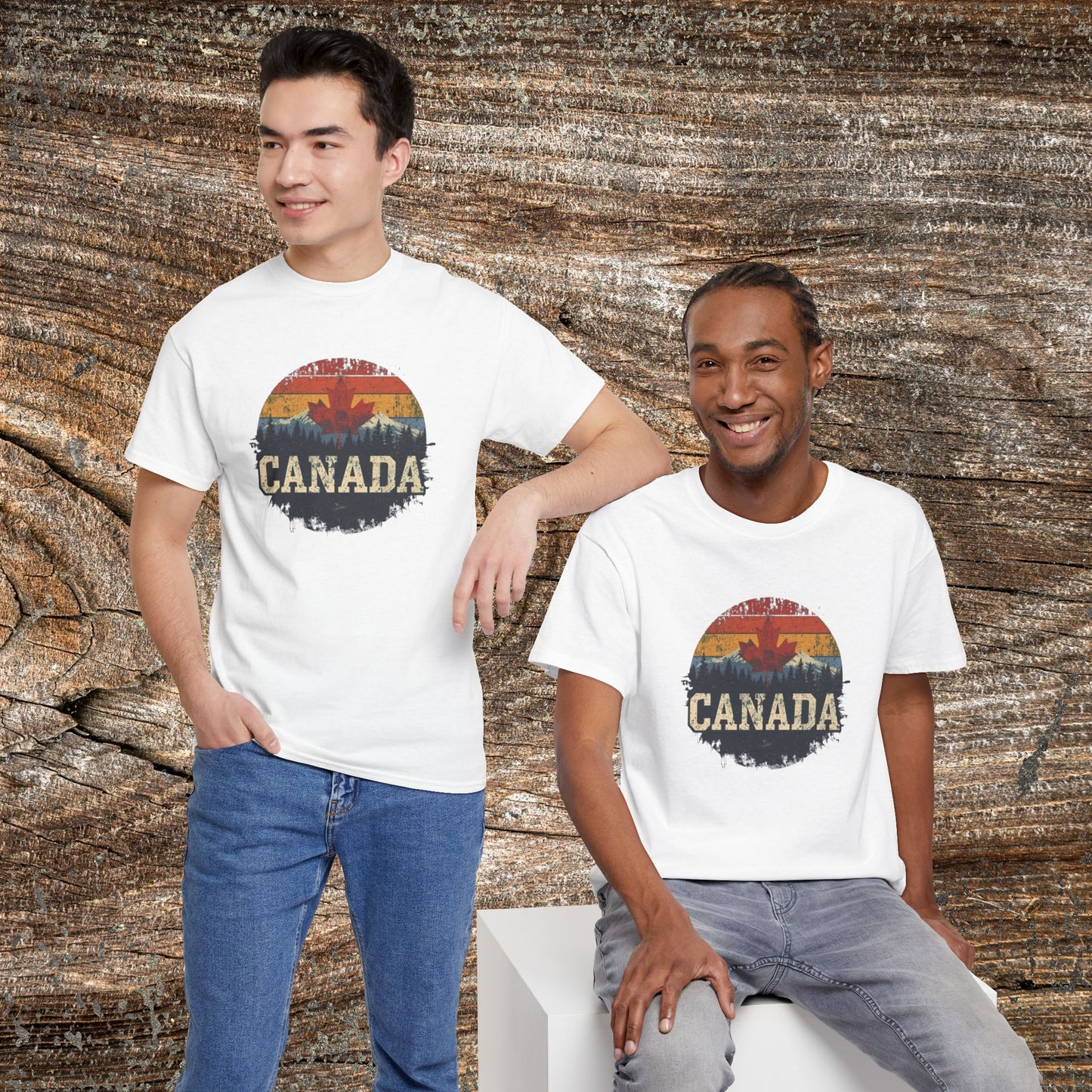 Rustic Canadian Maple Leaf T-Shirt — Distressed Canada Tee