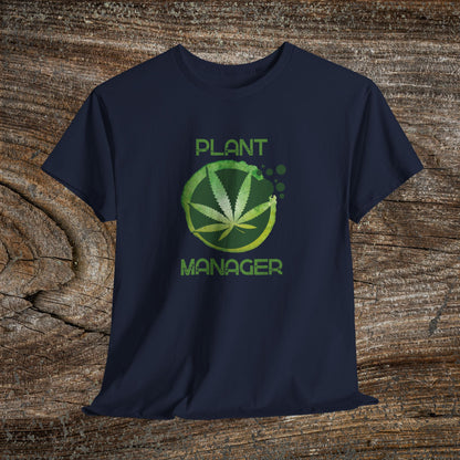 Grunge Weed 420 TShirt - "Plant Manager" - Retro Marijuana Stoner Gift