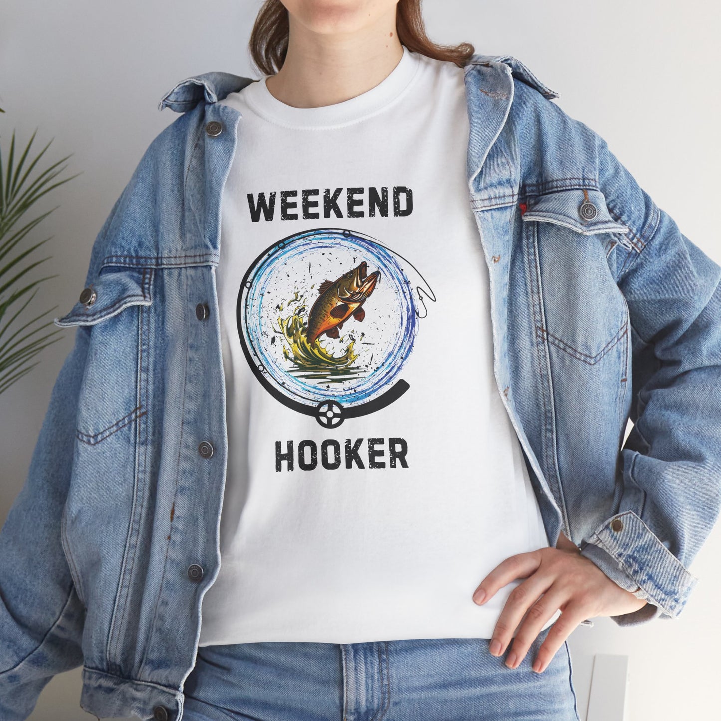 Retro 'Weekend Hooker' Fishing T-Shirt — Funny Grunge Angler Gift