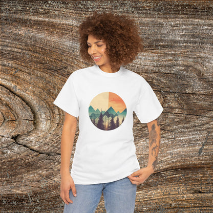 Vintage Mountain Landscape TShirt - Nature Lover Gift