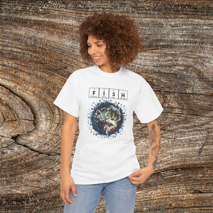 Grunge Bass Fish T-Shirt — Fishing Gift Tee