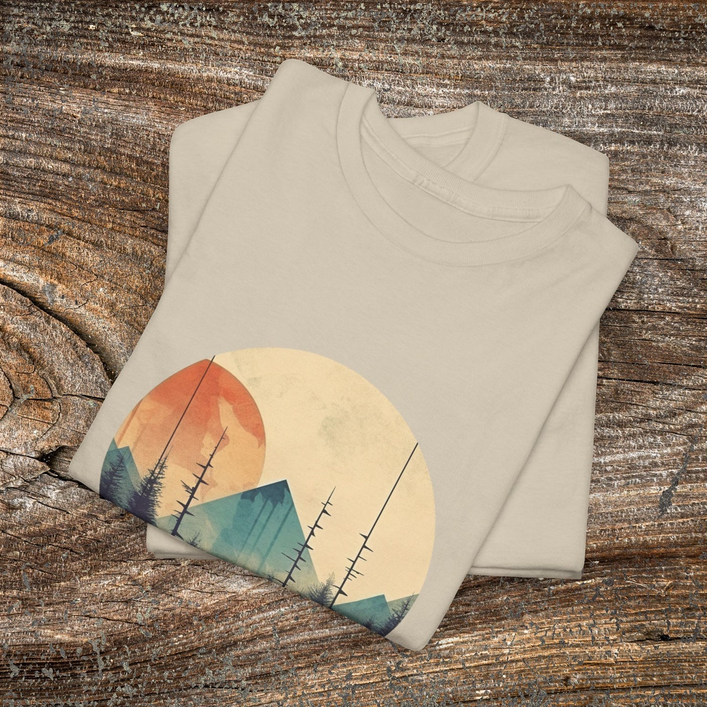 Vintage Mountain Landscape TShirt - Nature Lover Gift