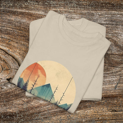 Vintage Mountain Landscape TShirt - Nature Lover Gift