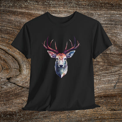 Geometric Abstract Deer T-Shirt — Modern Minimalist Deer Tee
