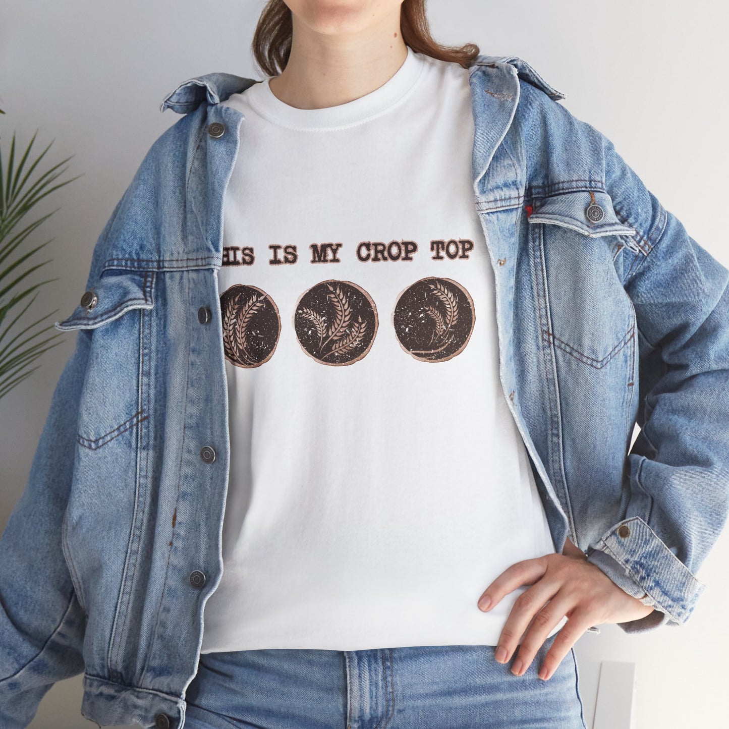 Rustic Wheat T-Shirt — "This Is My Crop Top" Farmer Gift