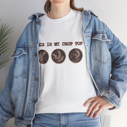 Rustic Wheat T-Shirt — "This Is My Crop Top" Farmer Gift