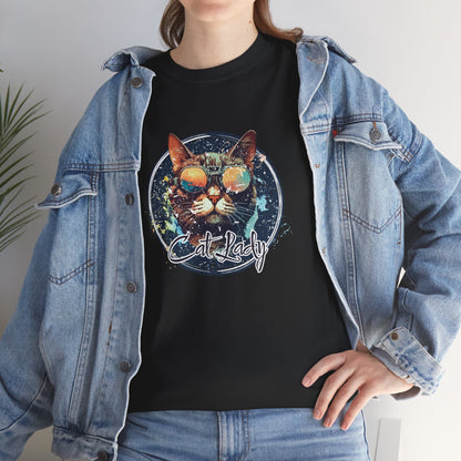 Retro Cat Lady T-Shirt — Funny Cat Lover Gift