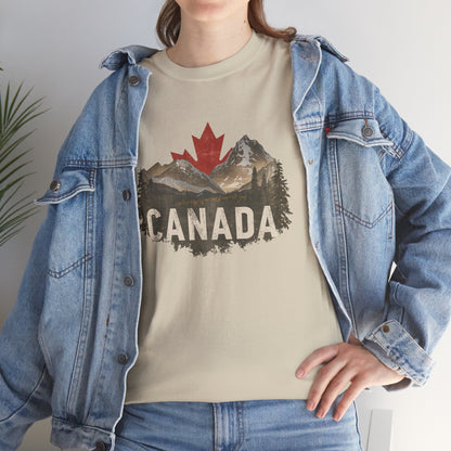 Rustic Canadian Landscape T-Shirt — Distressed Canada Tee