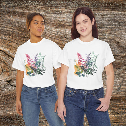 Vintage Watercolour  Floral TShirt — Botanical Graphic T-Shirt
