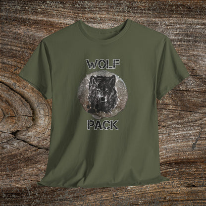 Grunge Wolf Pack T-Shirt — Retro Edgy Wolf Pack Tee