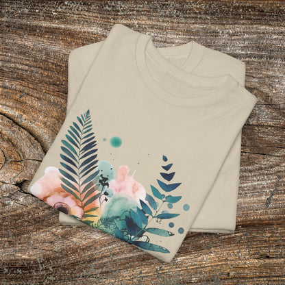 Vintage Watercolour  Floral TShirt — Botanical Graphic T-Shirt