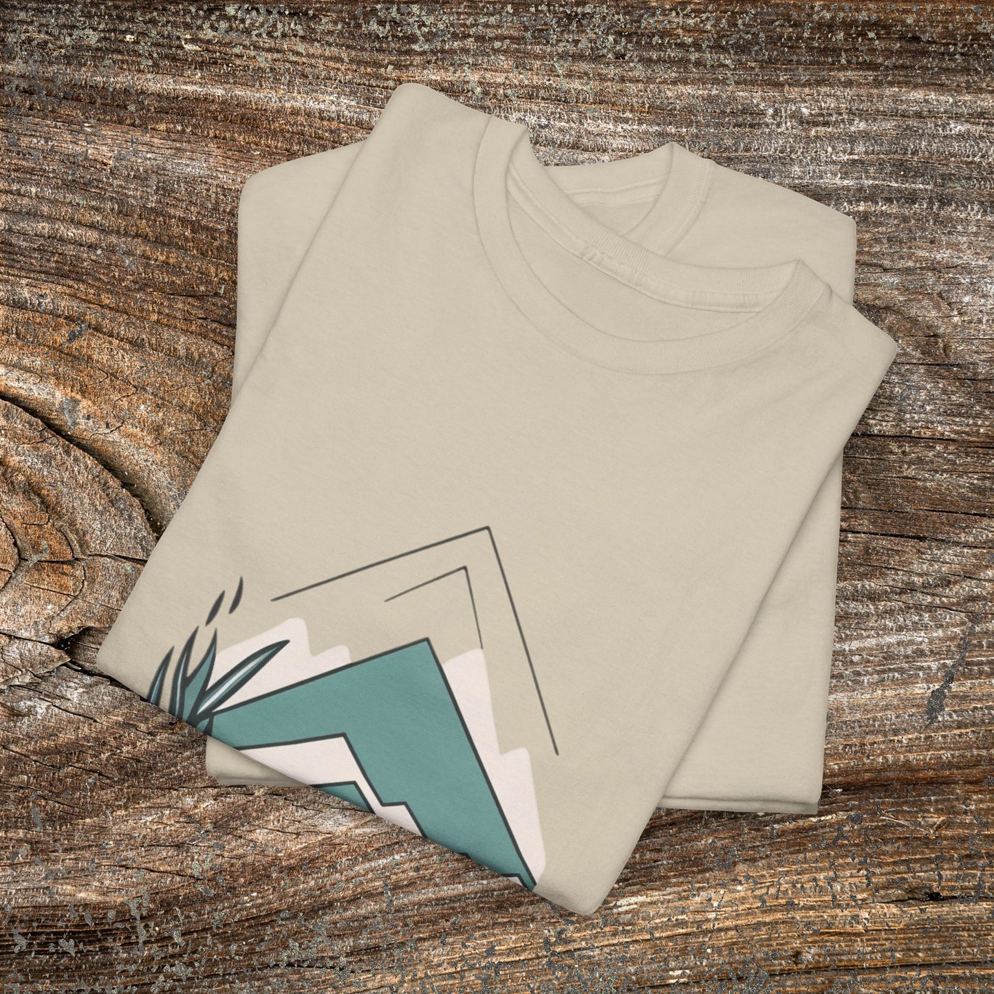 Boho Mountain Landscape T-Shirt - Minimalist Graphic Tee