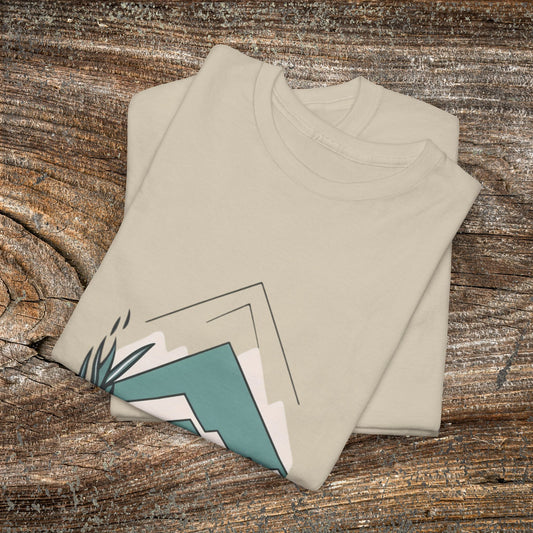 Boho Mountain Landscape T-Shirt - Minimalist Graphic Tee